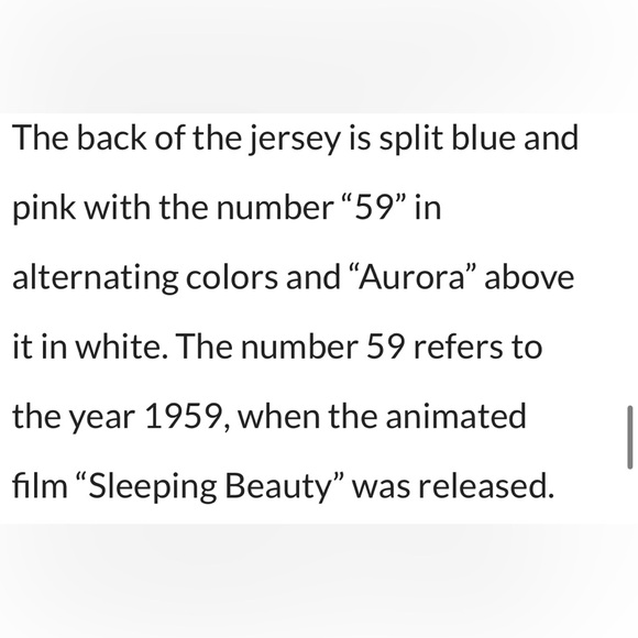 Disney limited edition Aurora Princess Jersey pink/blue M - NWT - Picture 12 of 12